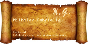 Milhofer Gabriella névjegykártya